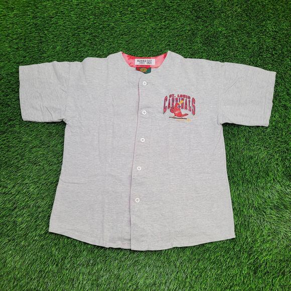 Vintage 1991 St.Louis Cardinals Baseball Shirt M 21x26 Gray - Picture 1 of 16